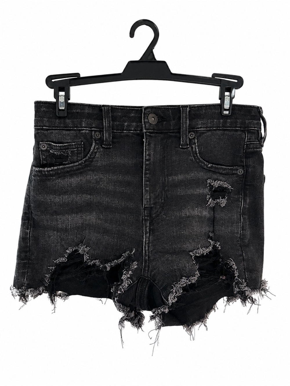 American Eagle Outfitters Black Distressed Jean Shorts